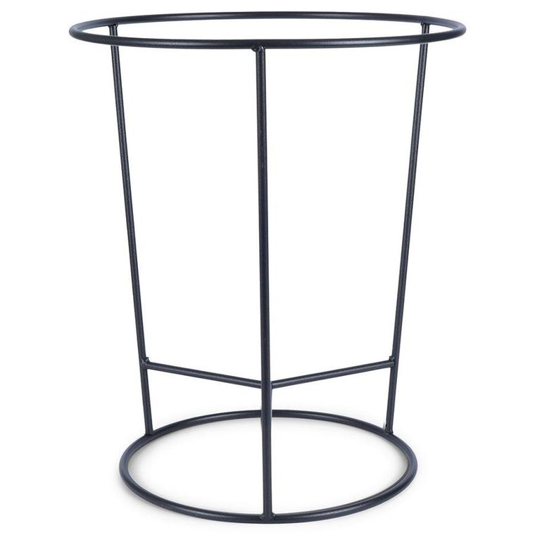 Vilde, stojak na doniczkę, metalowy czarny, dwustronny, 45-53cm