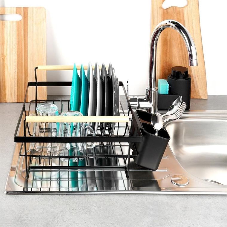 Vilde, suszarka na naczynia, czarna, 45-33-18 cm