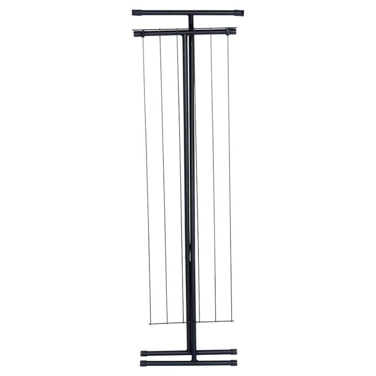 Vilde, suszarka na pranie metalowa, składana, czarna, 91-84 cm