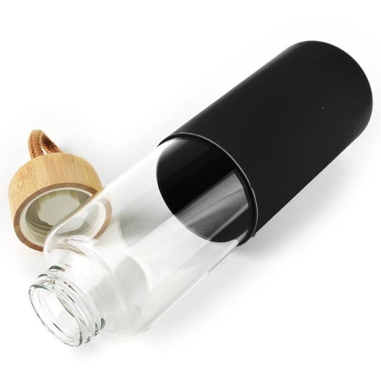 Vilde, szklana butelka na wodę z silikonowym pokrowcem, 600 ml