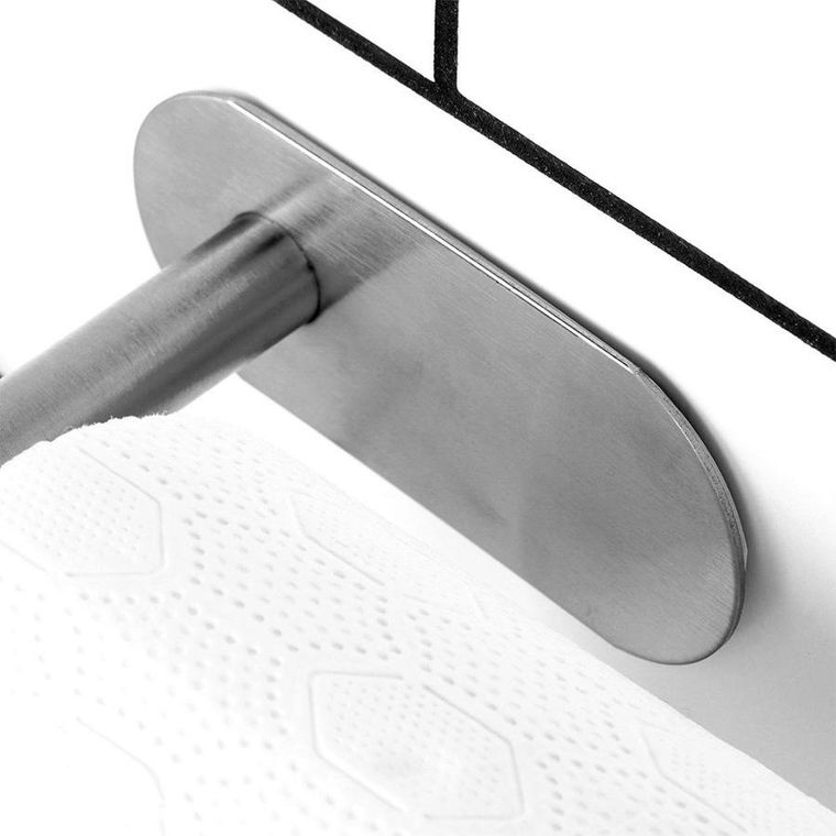 Vilde, uchwyt na papier toaletowy, stalowy, srebrny