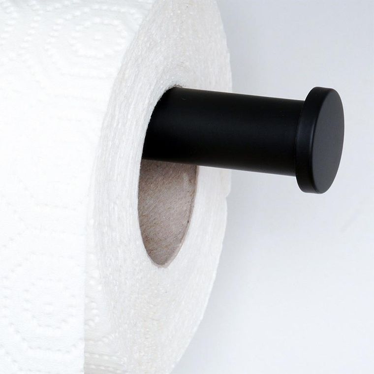 Vilde, wieszak na ręcznik papierowy, stalowy, czarny