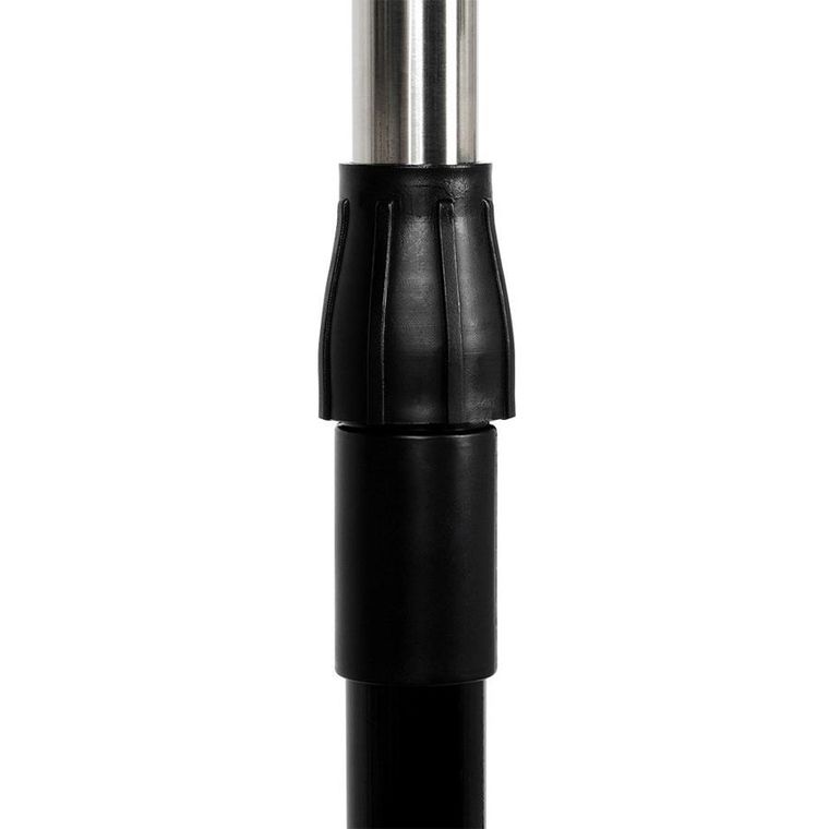 Vilde, wieszak stojący na ubrania, metalowy, czarny, na kółkach, 140 cm