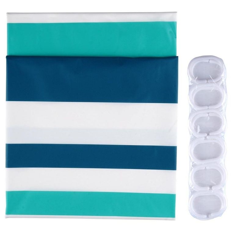 Vilde, zasłona prysznicowa, haczyki, wodoodporna, 180-180 cm