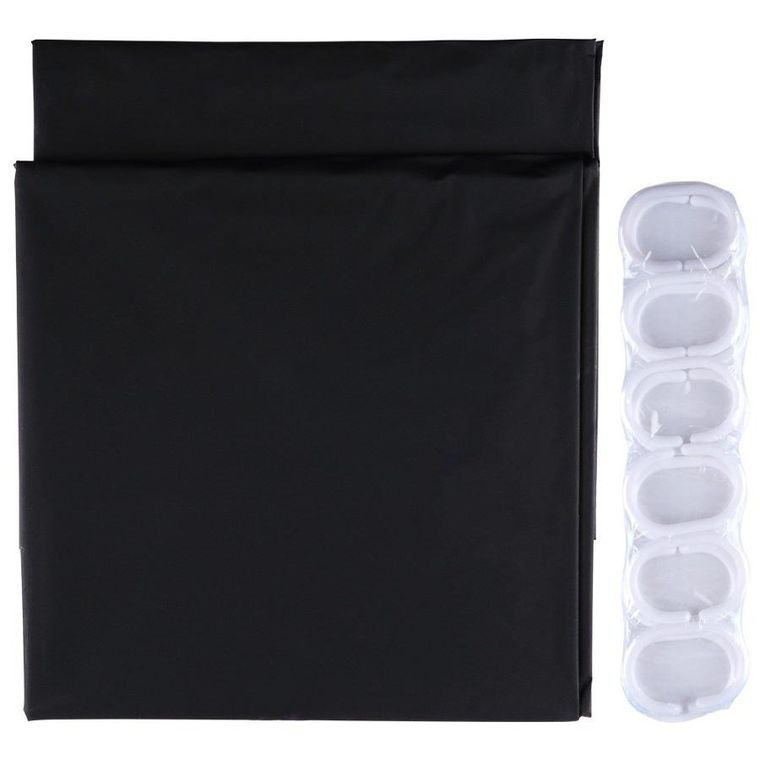 Vilde, zasłona prysznicowa, haczyki, wodoodporna, 180-180 cm