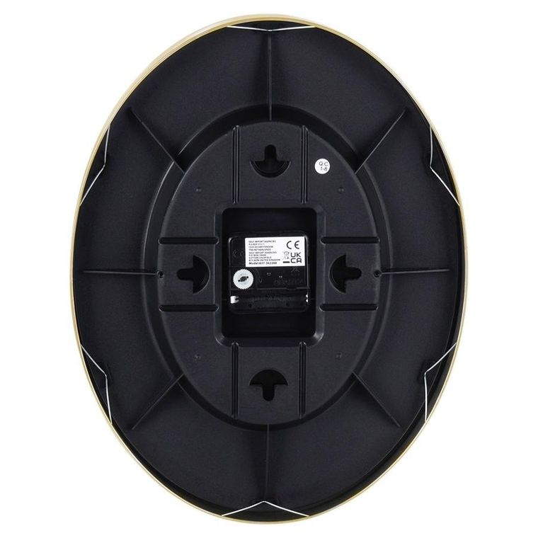 Vilde, zegar ścienny biały złoty, z termometrem higrometrem, 27-34.5 cm