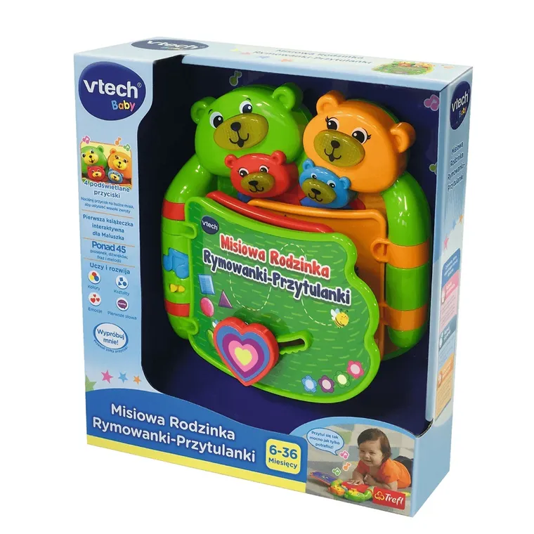 Vtech, Misiowa Rodzinka, Rymowanki-Przytulanki, książeczka interaktywna