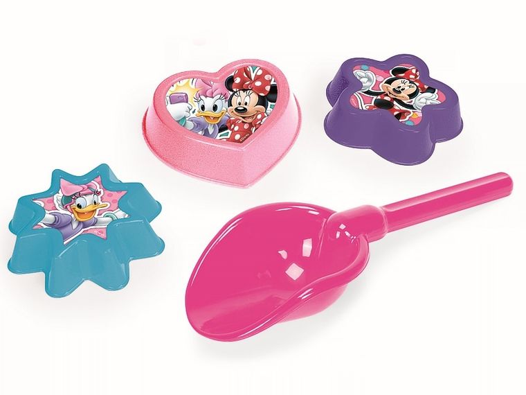 Wader, Disney, łopatka + 3 foremki do piasku
