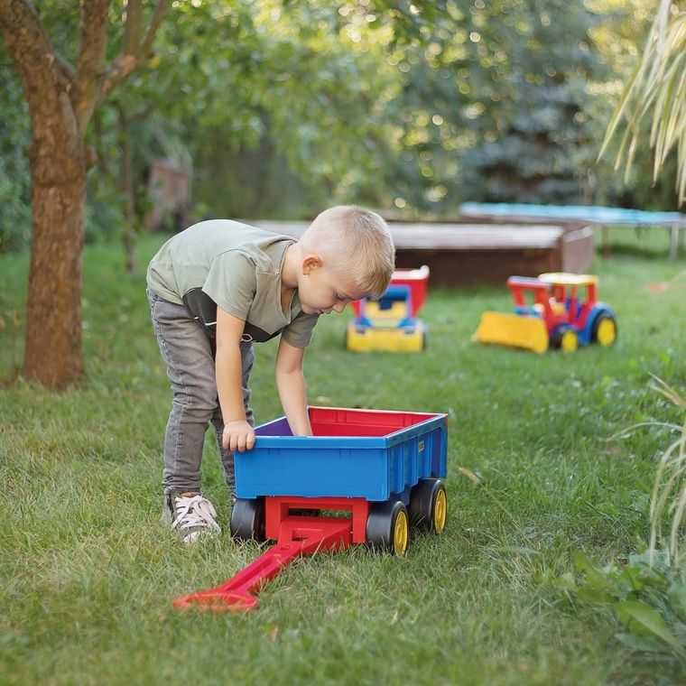 Wader, Gigant, wózek-przyczepa, czerwona