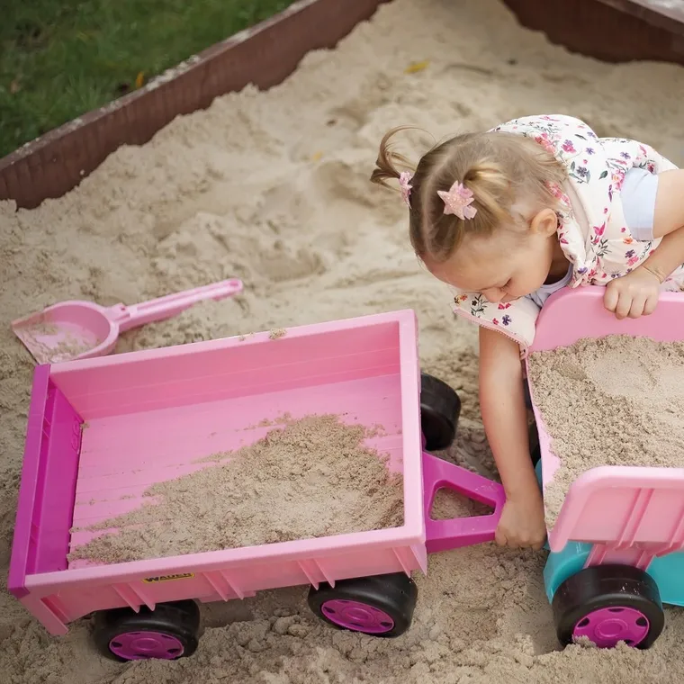 Wader, Gigant, wózek-przyczepa, różowy