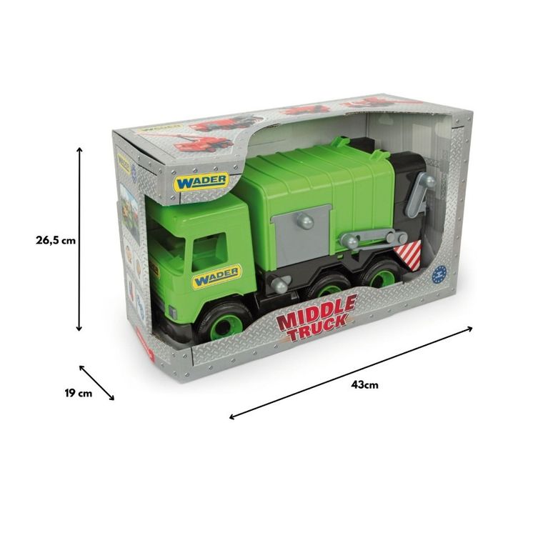 Wader, Middle Truck, śmieciarka, zielona