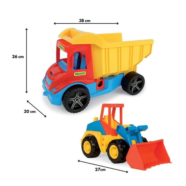 Wader, Multi Truck, wywrotka z koparką, 38 cm