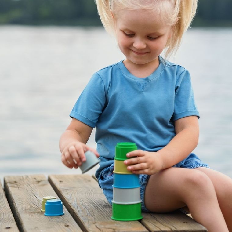 Wader, RePlay, kubeczki, piramidka edukacyjna, 8 elementów