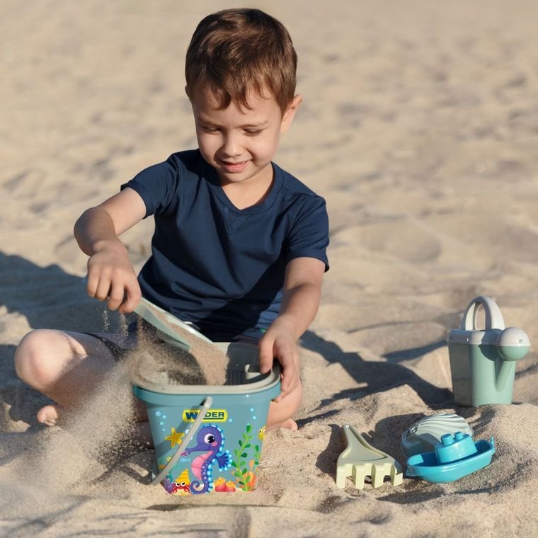 Wader, RePlay, Sea World, komplet do piasku, 7 elementów