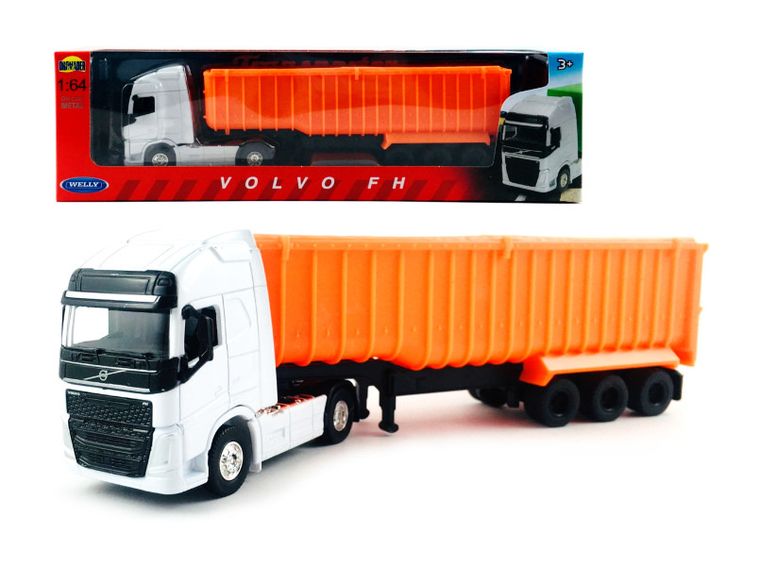 Welly, truck volvo, pojazd, 1:64