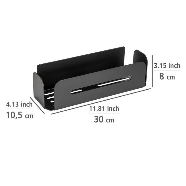 Wenko, Bivio, półka łazienkowa, aluminiowa, montaż bez wiercenia