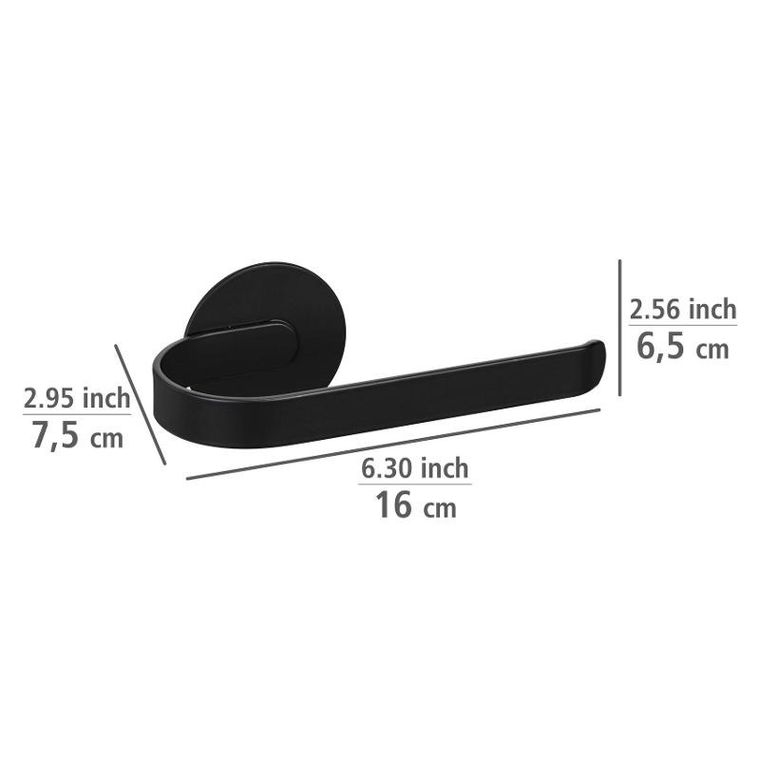 Wenko, Bivio, uchwyt na papier toaletowy, aluminiowy, montaż bez wiercenia