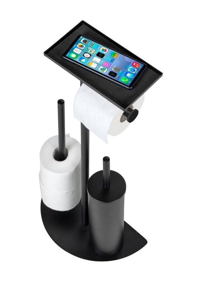 Wenko, Cosenza, stojak na szczotkę WC i papier z półeczką 4w1