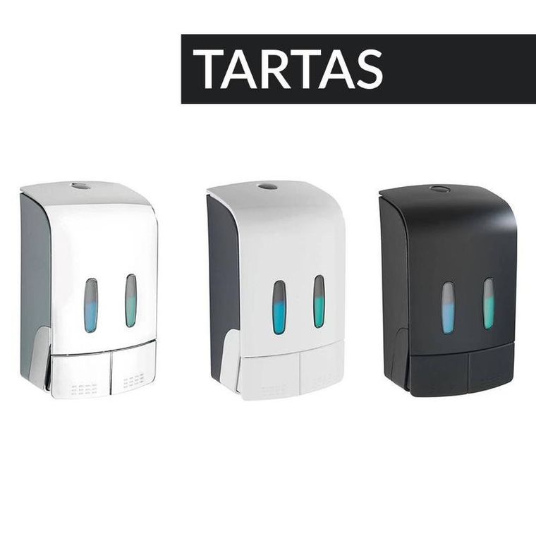 Wenko, dozownik do mydła i płynu do dezynfekcji, Tartas, dwukomorowy, 960 ml