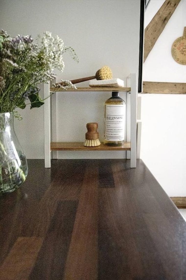 Wenko, dwupoziomowa półka kuchenna na blat louisa, drewno akacji