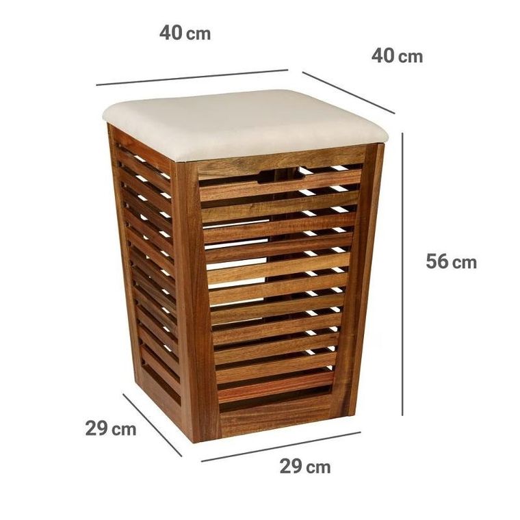 Wenko, Fondi, kosz na pranie z siedziskiem, 56 cm