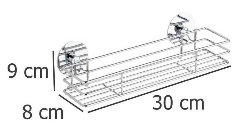 Wenko, półka kuchenna na przyprawy, TurboFix, stal chromowana