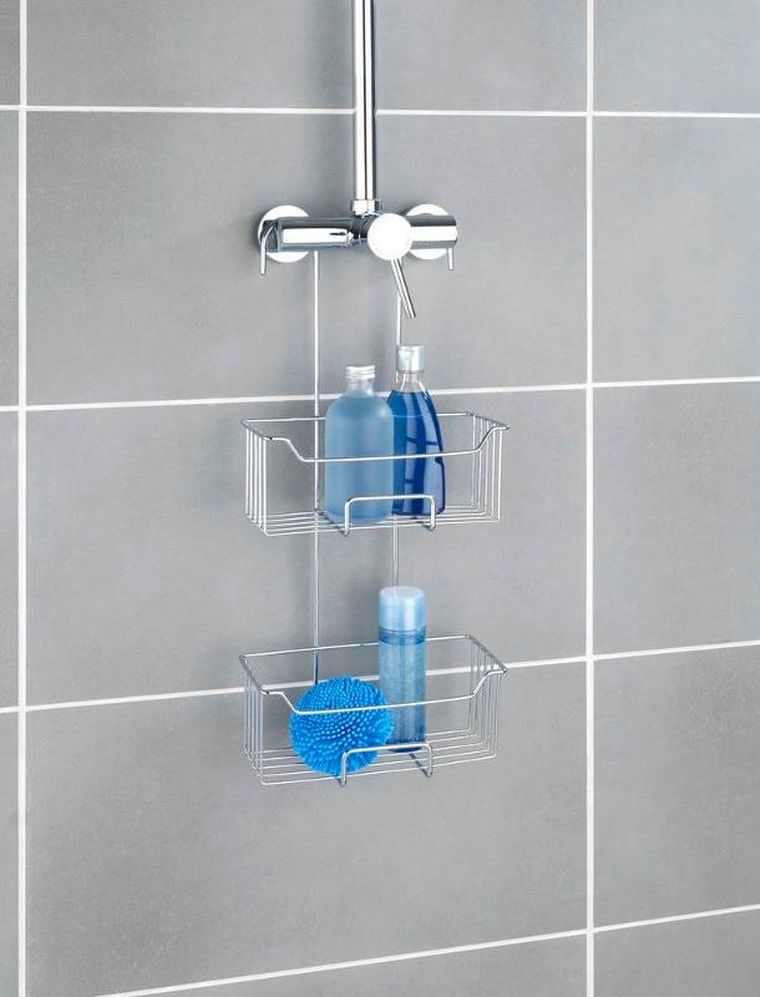 Wenko, półka pod prysznic, Milo, dwupoziomowa, metalowa