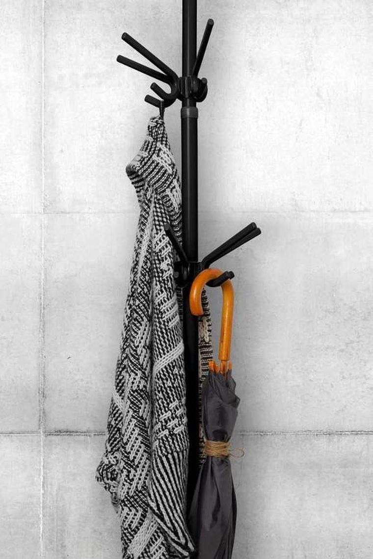 Wenko, potrójny haczyk na ubrania, płaszcze, Herkules, czarny, 2 szt.