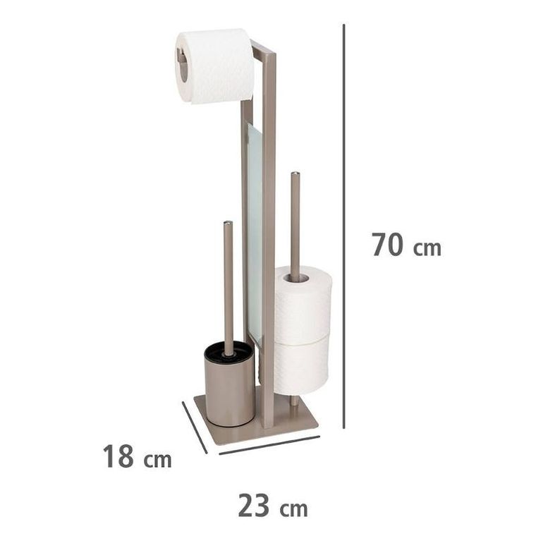 Wenko, stojak na papier toaletowy i szczotkę wc, Rivalta, 3w1