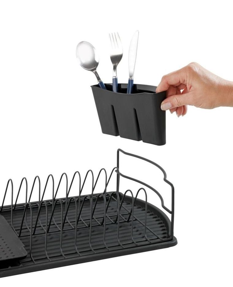 Wenko, suszarka do naczyń, basic, 47-26 cm, czarny