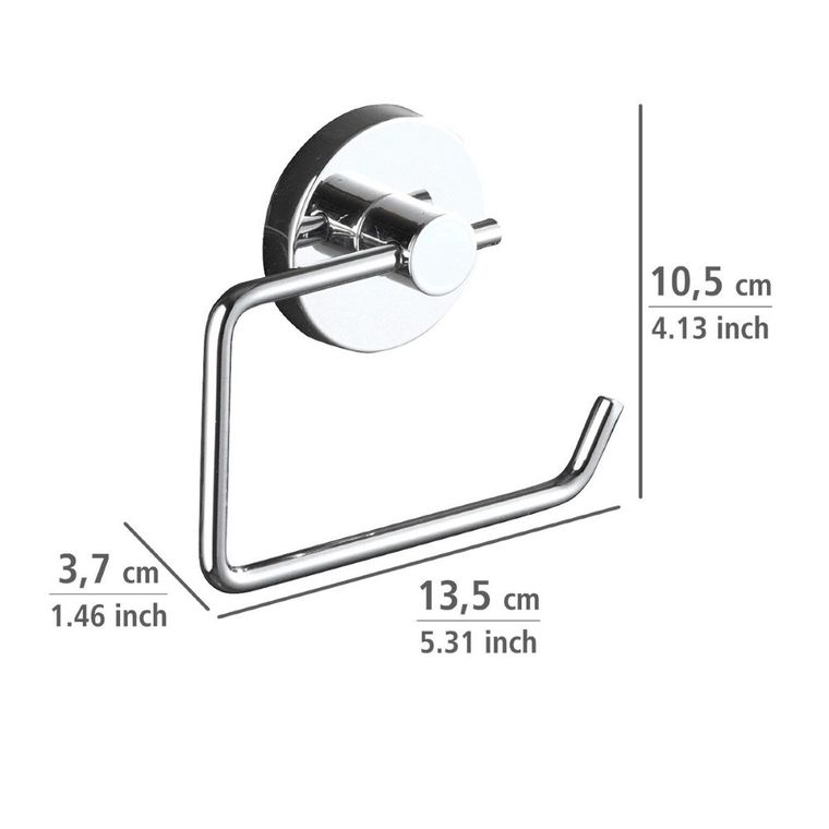 Wenko, uchwyt na papier toaletowy, Milazzo Vacuum-Loc, stal chromowana