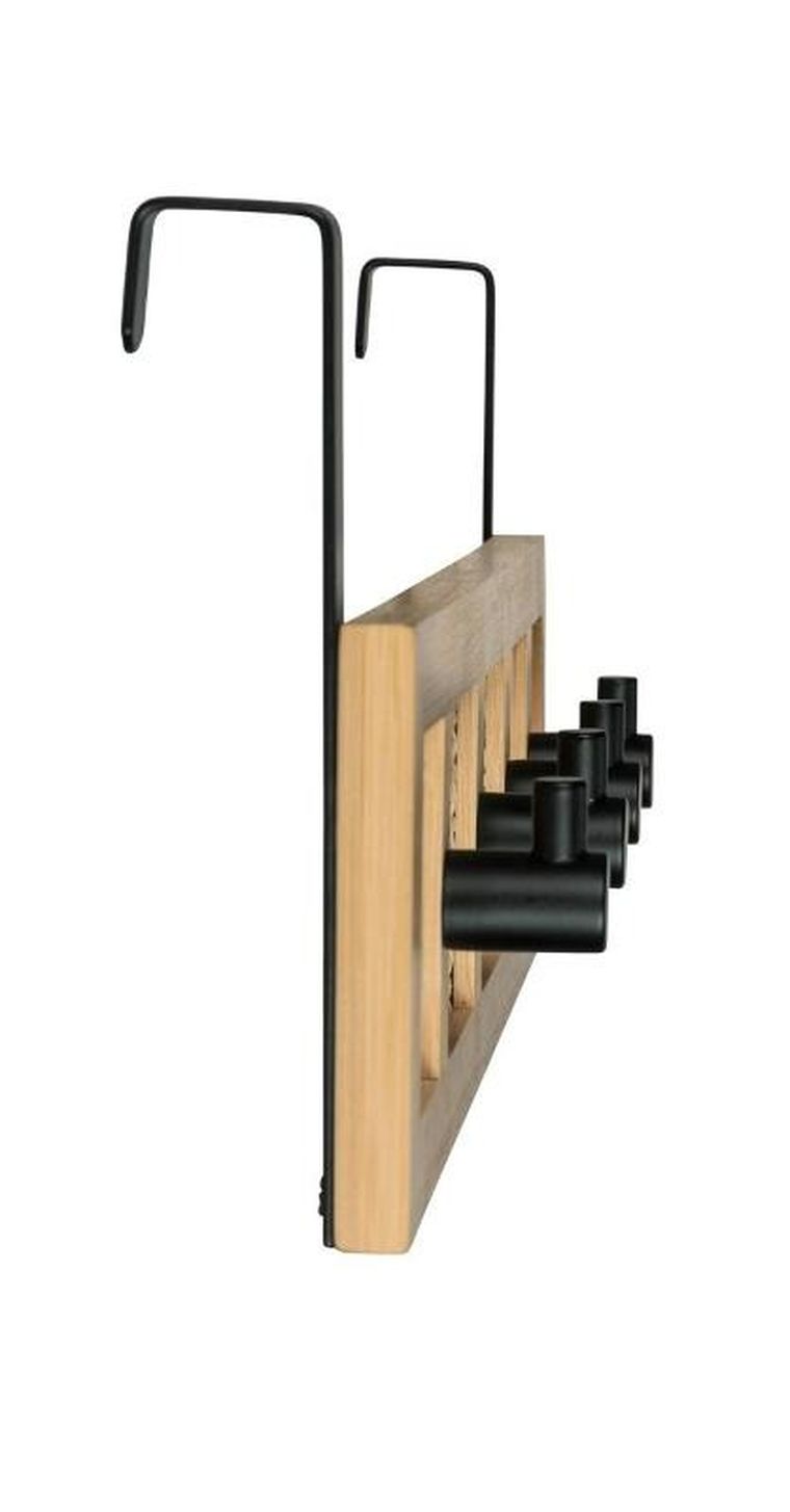 Wenko, wieszak na drzwi, Allegre Bamboo, 4 haczyki