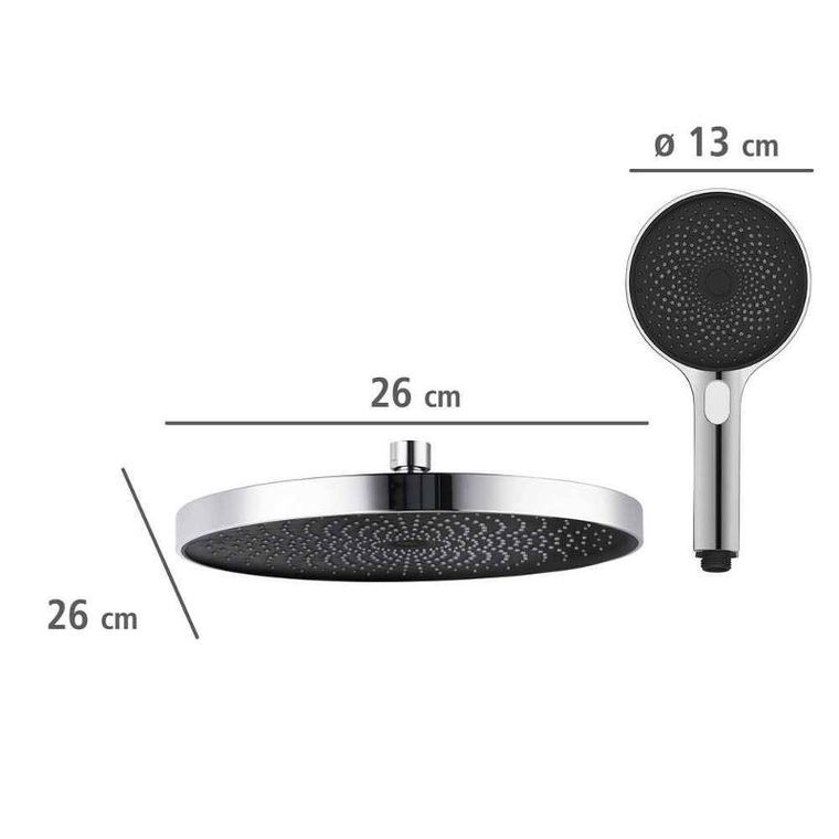 Wenko, zestaw prysznicowy z deszczownicą, z funkcją Softwater