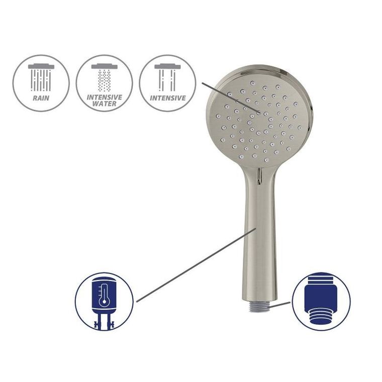 Wenko, zestaw prysznicowy ze stali nierdzewnej, Young