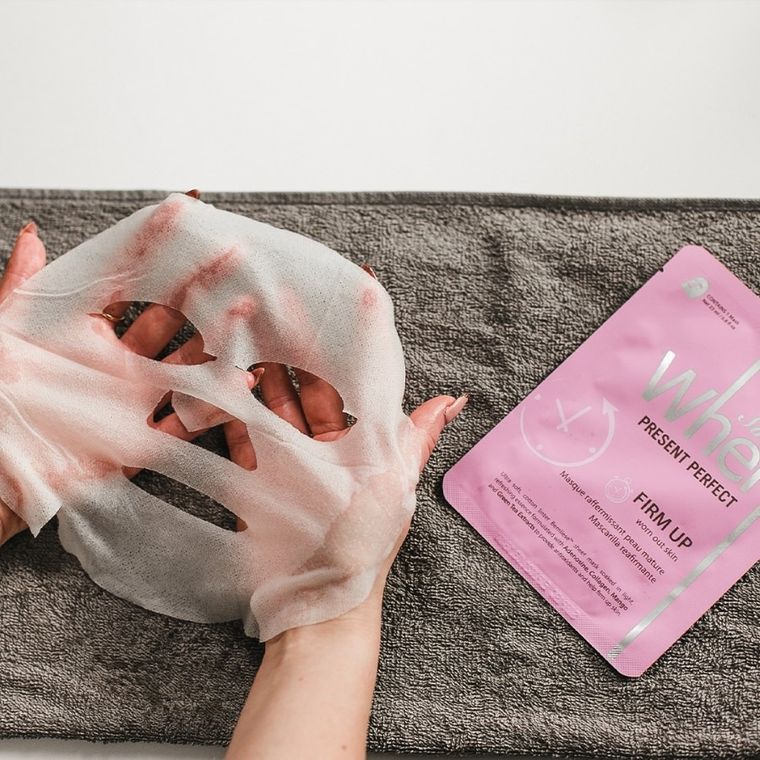 When, Simply, maska na twarz w płacie, Present Perfect, 1 szt.