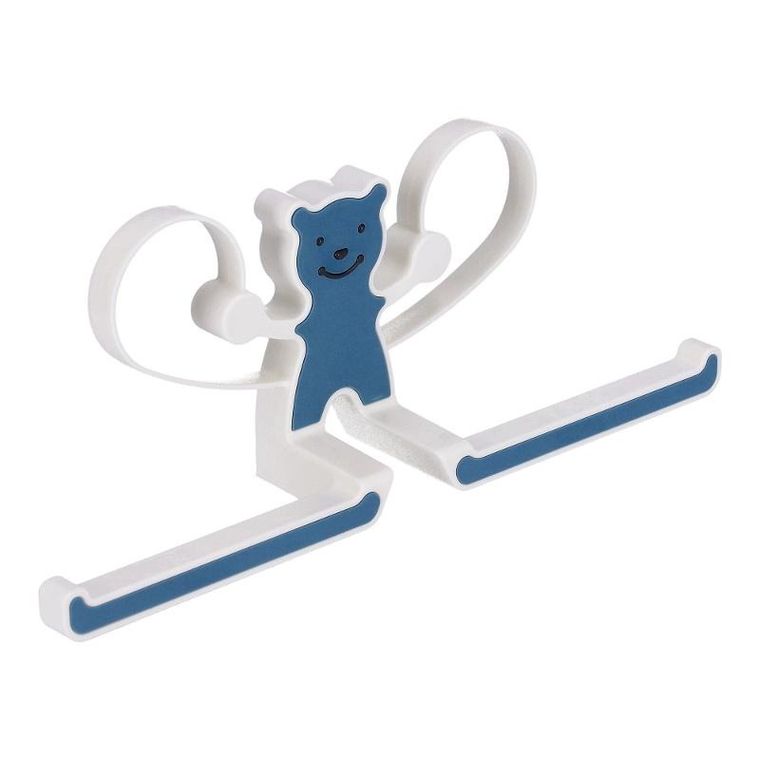 Wielofunkcyjny wieszak z misiem, niebieski
