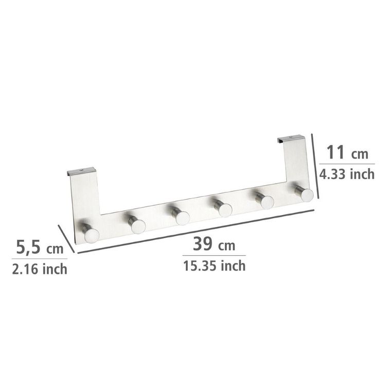 Wieszak na drzwi, 6x haczyki na drzwi, Celano