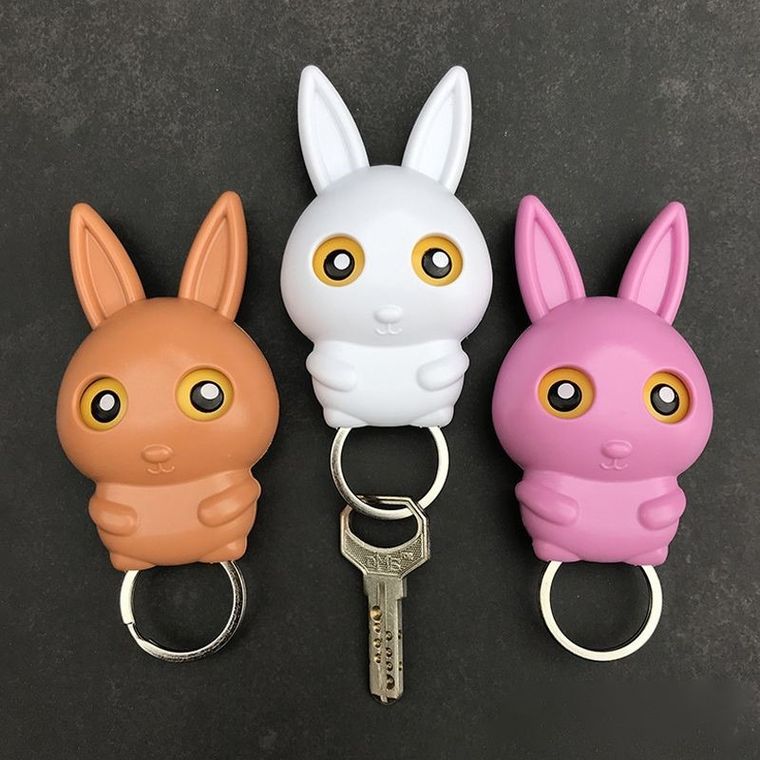 Wieszak na klucze, królik, różowy