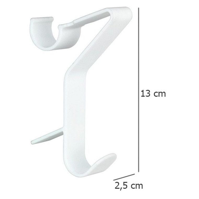 Wieszaki łazienkowe, Flexi, montowane do grzejnika rurowego, komplet 3 uchwytów z tworzywa sztucznego