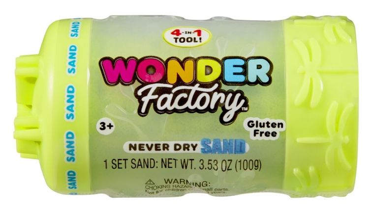 Wonder Factory, Never Dry Sand, piasek kinetyczny w tubie, 1 szt.