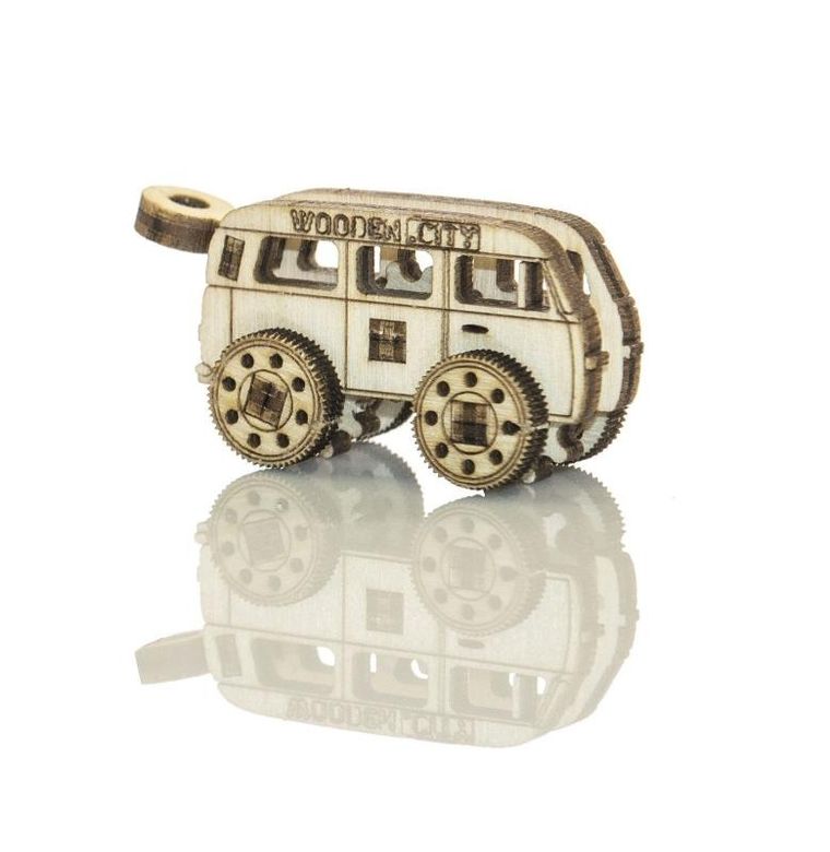 Wooden.City, Zabytkowe Samochody i Motor, drewniane puzzle 3D