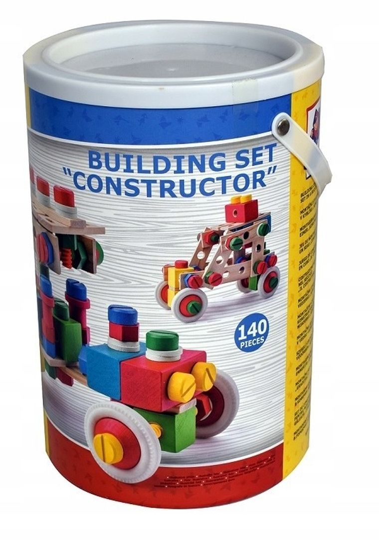 Woodyland, drewniane klocki konstrukcyjne, 140 elementów