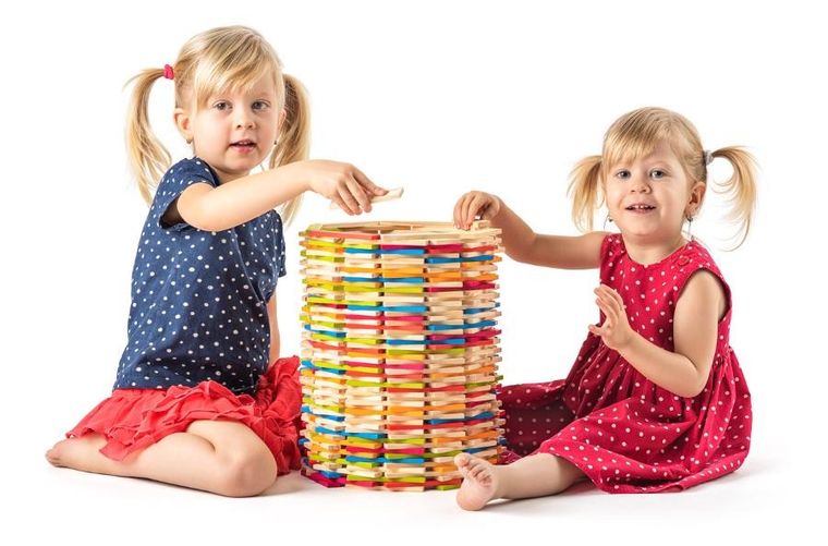 Woodyland, drewniane klocki konstrukcyjne, 200 elementów