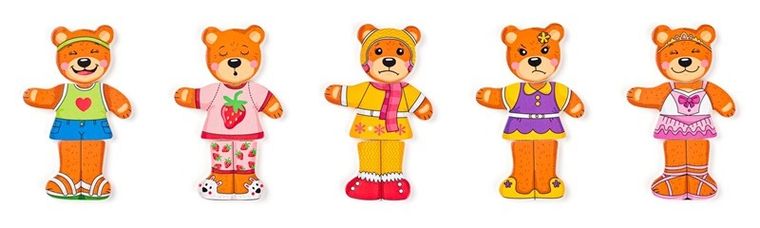 Woodyland, misiowa rodzina, układanka drewniana