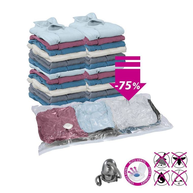 Worek próżniowy na pościel, ubrania, 135-90 cm