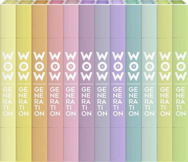 WoW Generation, flamastry dwustronne, 12 kolorów