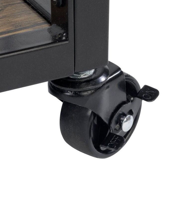 Wózek kuchenny Rustico, trójpoziomowy regał na kółkach, 80-89,5-40 cm