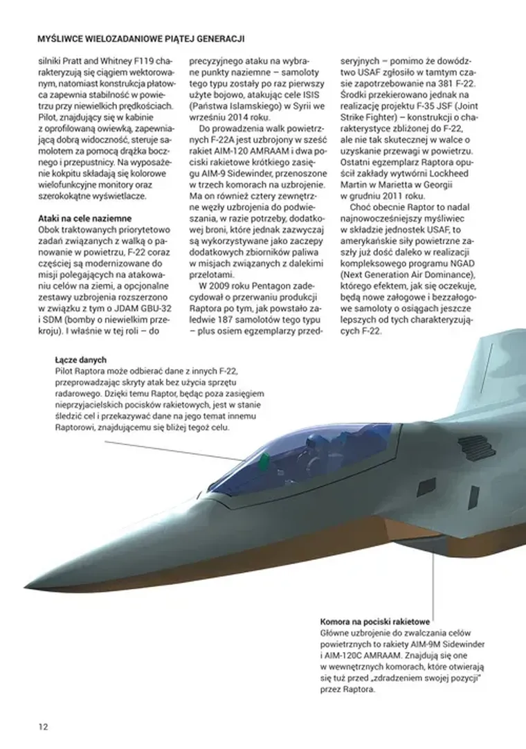 Współczesne samoloty bojowe. Myśliwce, bombowce, samoloty rozpoznawcze