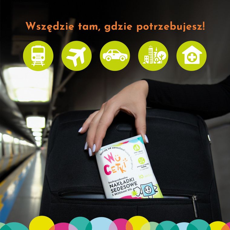 WuCetki, jednorazowe papierowe nakładki na toaletę, brzegi XXL, 3-10 szt.