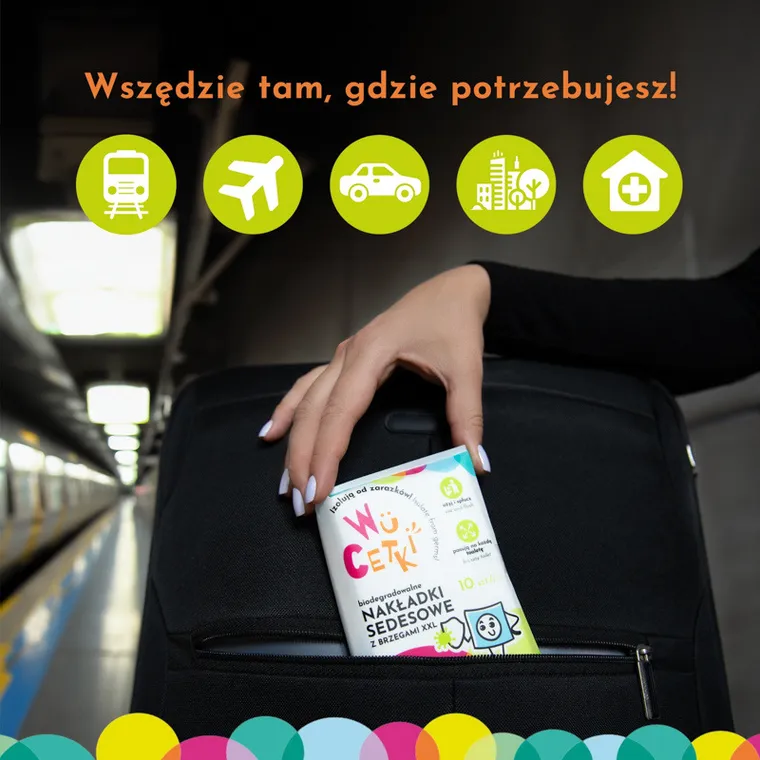 WuCetki, jednorazowe papierowe nakładki na toaletę, brzegi XXL, 6-10 szt.